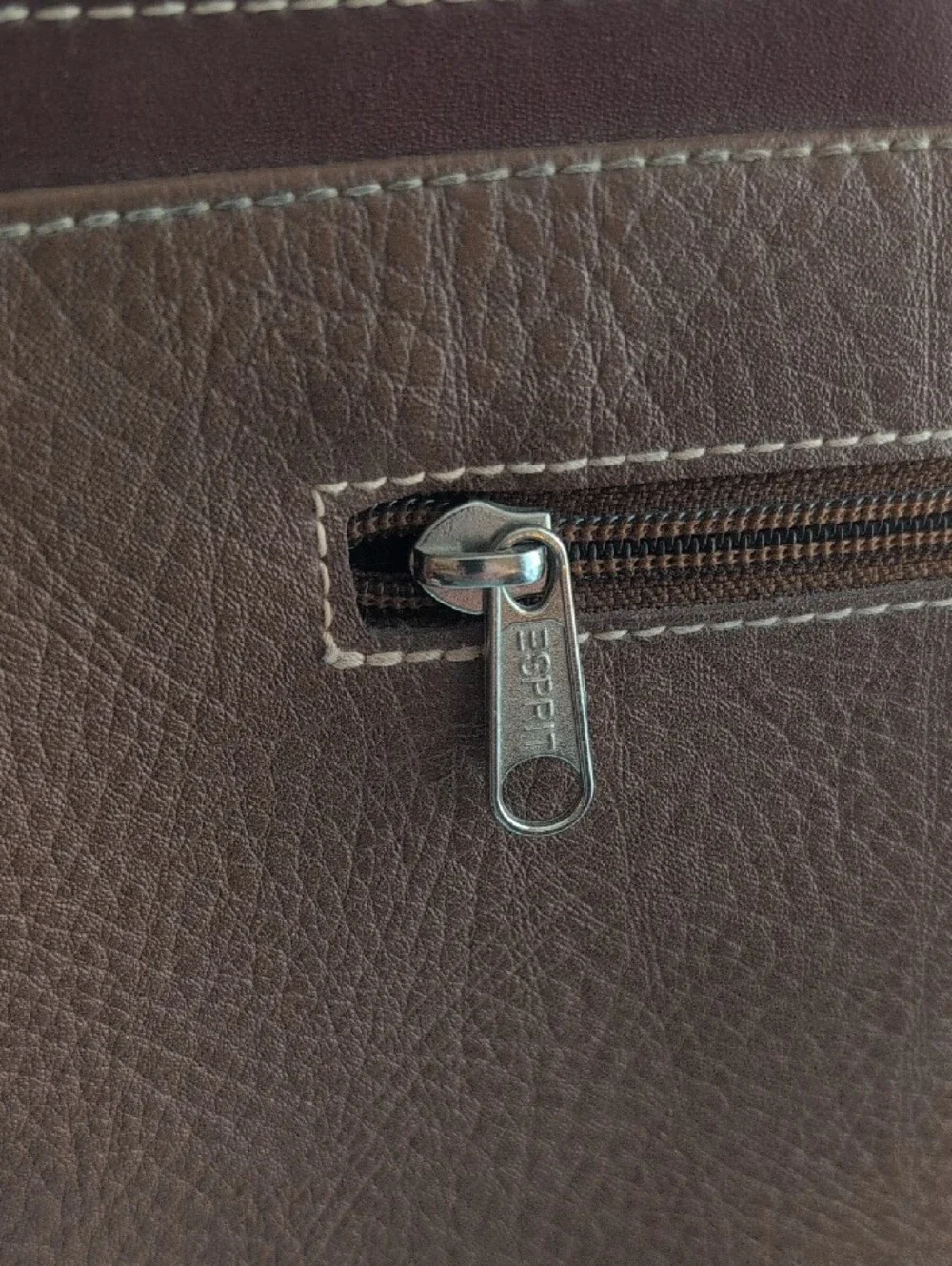 Vintage 90s Esprit Brown Laptop Bag with Shoulder Strap